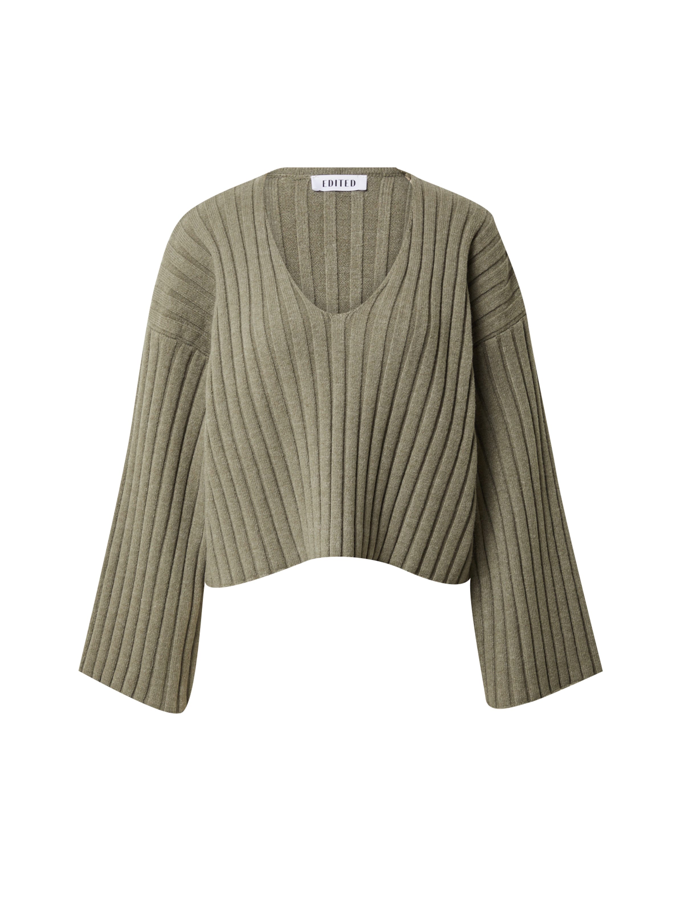 EDITED Пуловер 'Thamara' в зелено: отпред