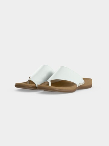 GABOR T-Bar Sandals in White