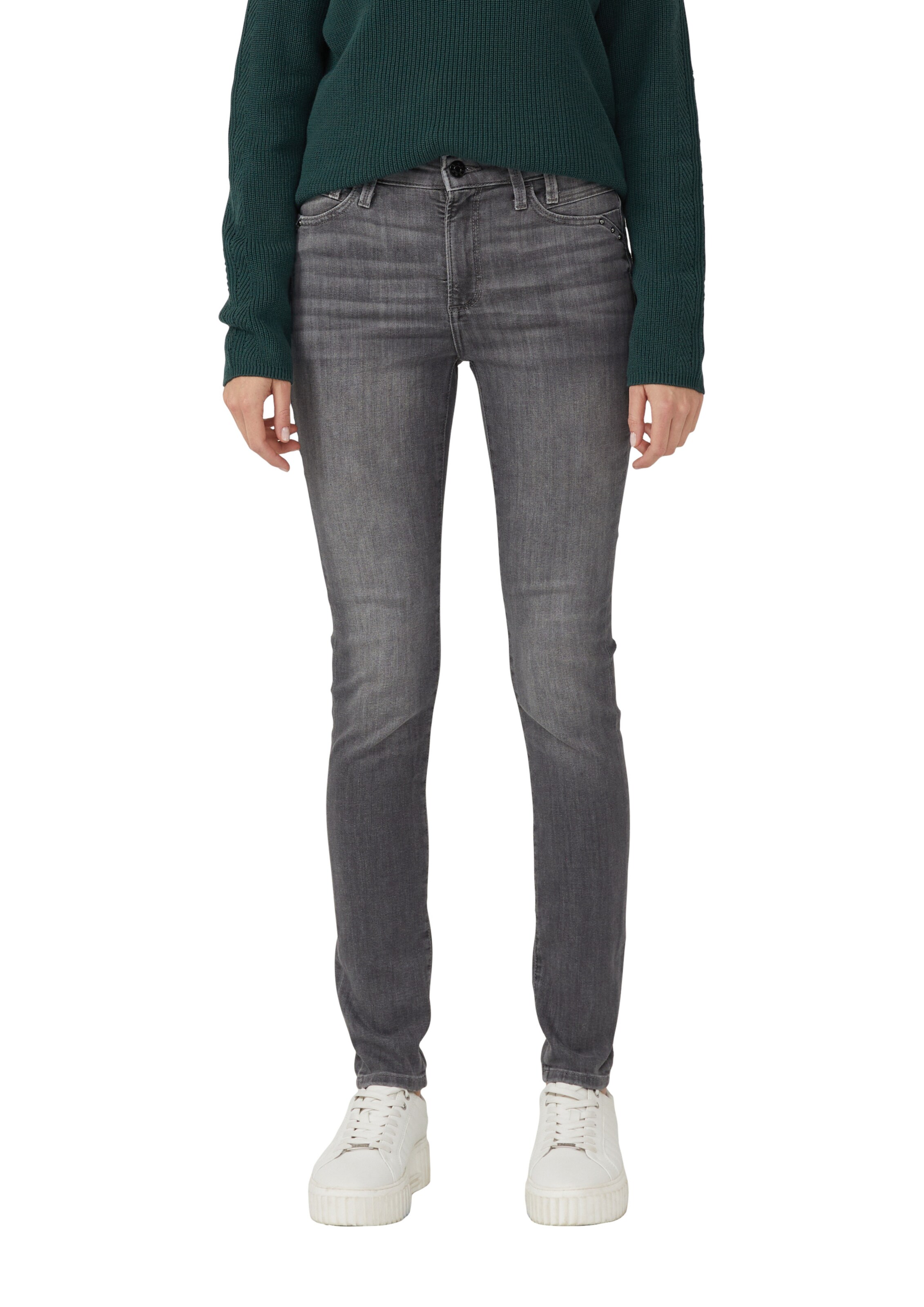 s.Oliver Skinny Jeans in Grijs: voorkant