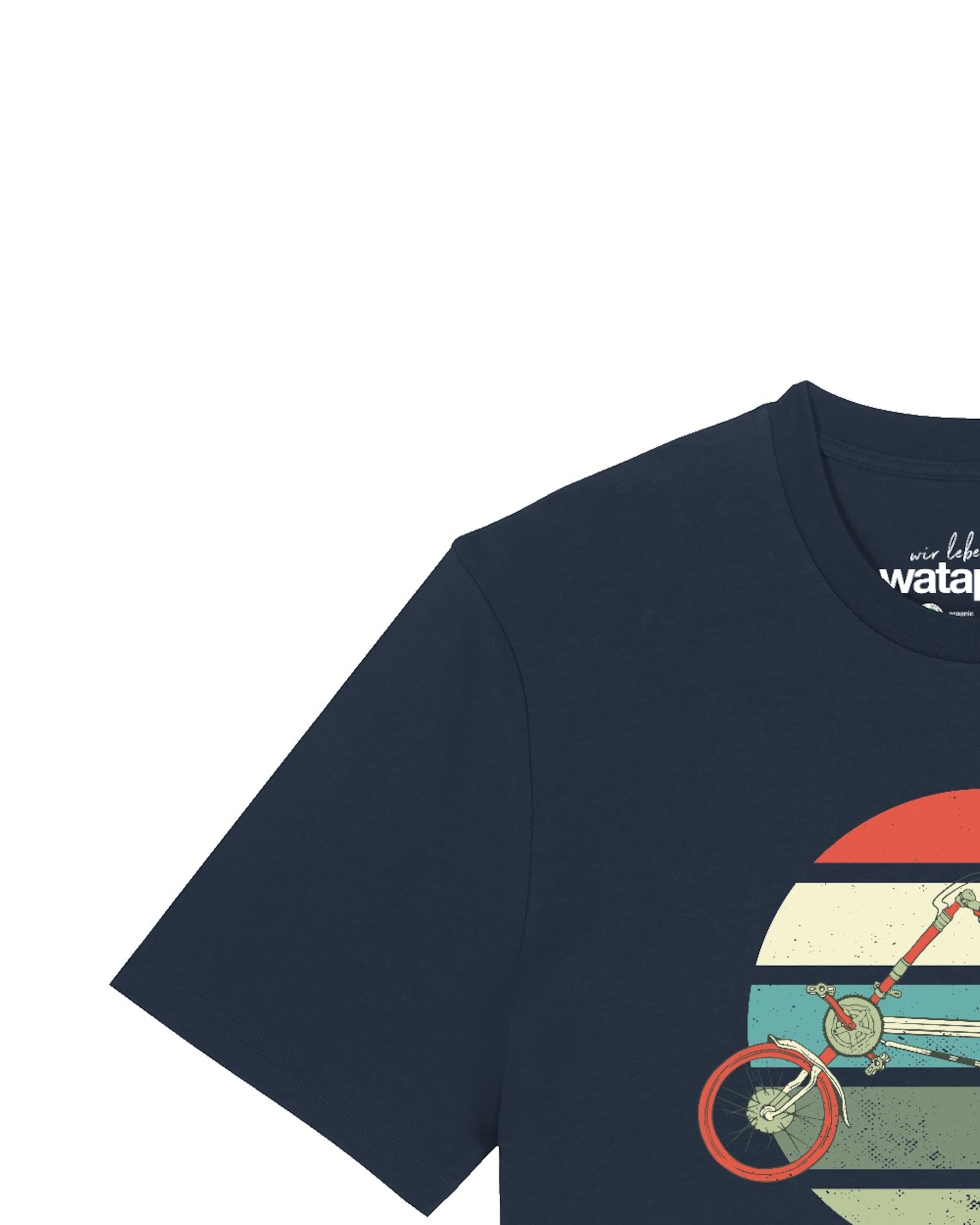 Watapparel Shirt 'Recumbent Bike' in Blauw