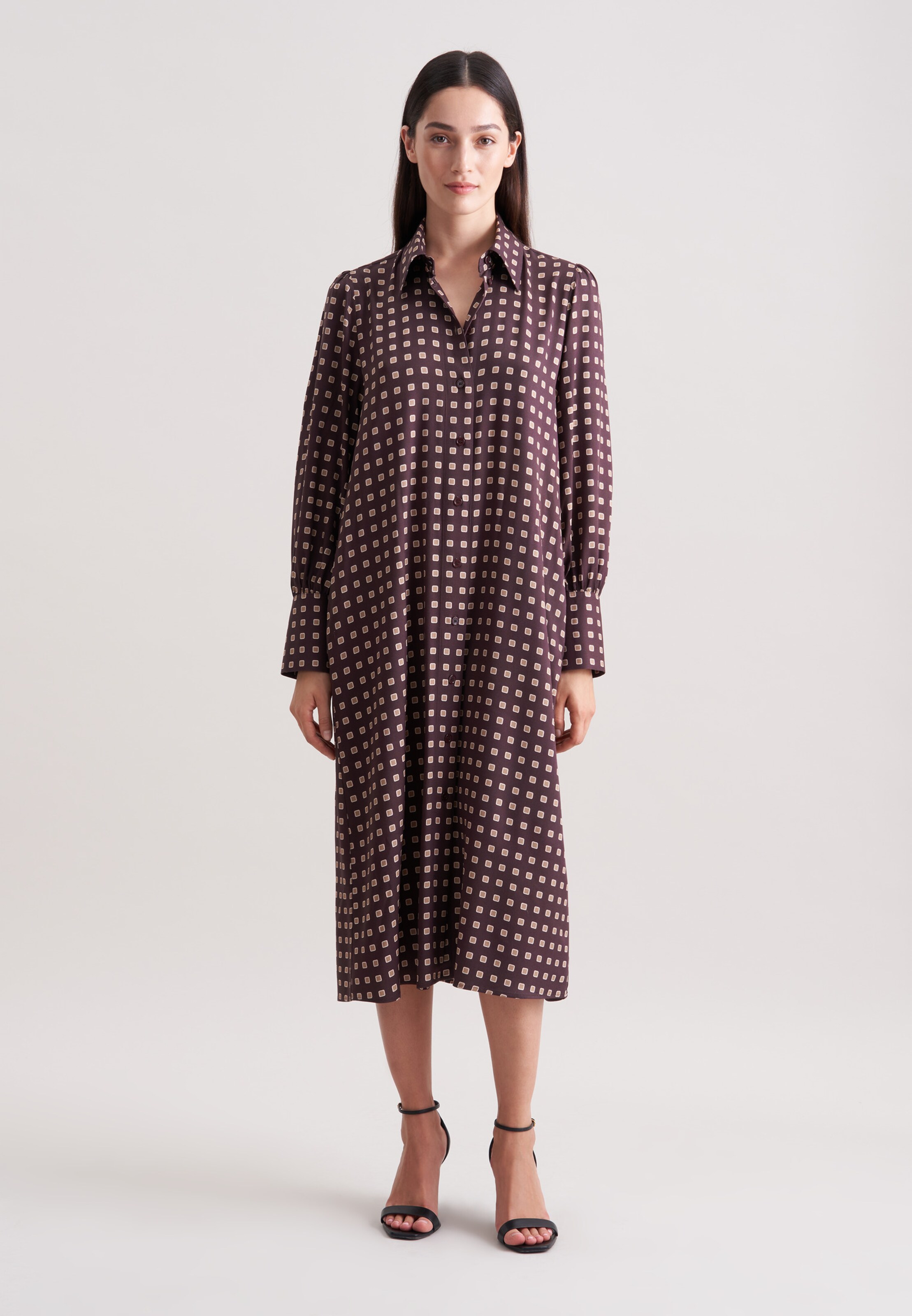 SEIDENSTICKER Jurk 'September Drop 252' in Bruin