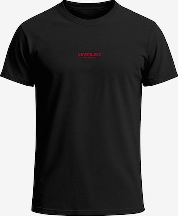 Neverless Shirt 'Spider Lilies' in Schwarz: Vorderseite