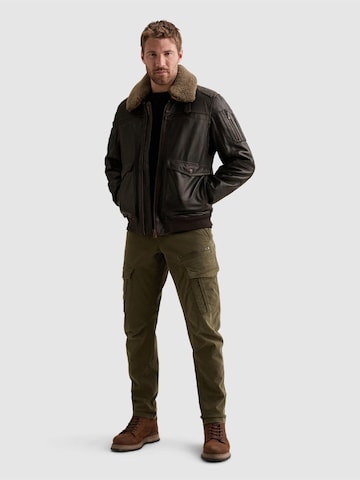 PME Legend Kurtka przejściowa 'A-2 Snowprop leather jacket' w kolorze brązowy