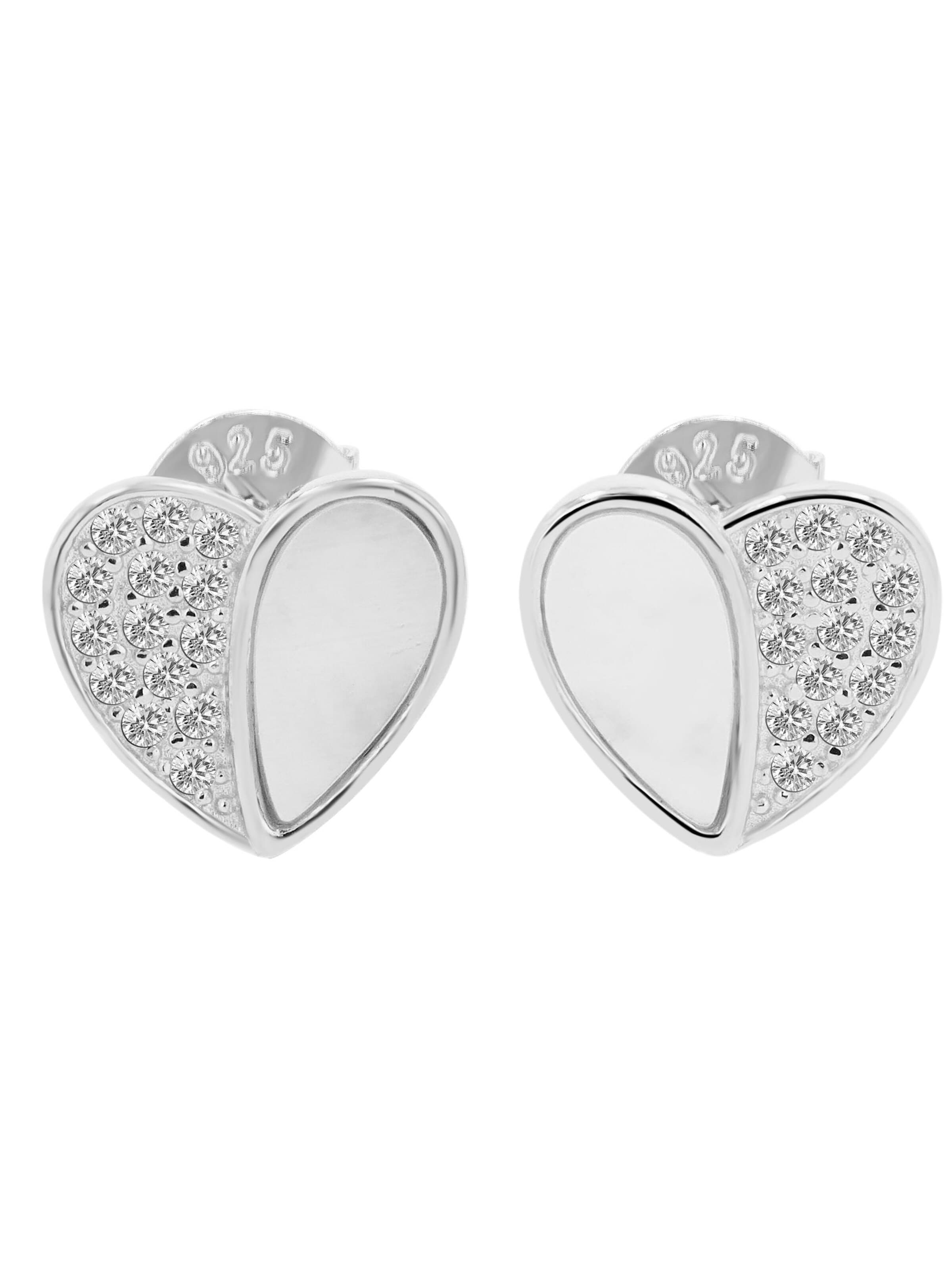 Akzent Earrings '"Aveline" aus 925 Sterlingsilber, rhodiniert, langlebig' in Silver: front