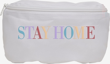 Mister Tee Crossbody Bag 'Stay Home' in White: front