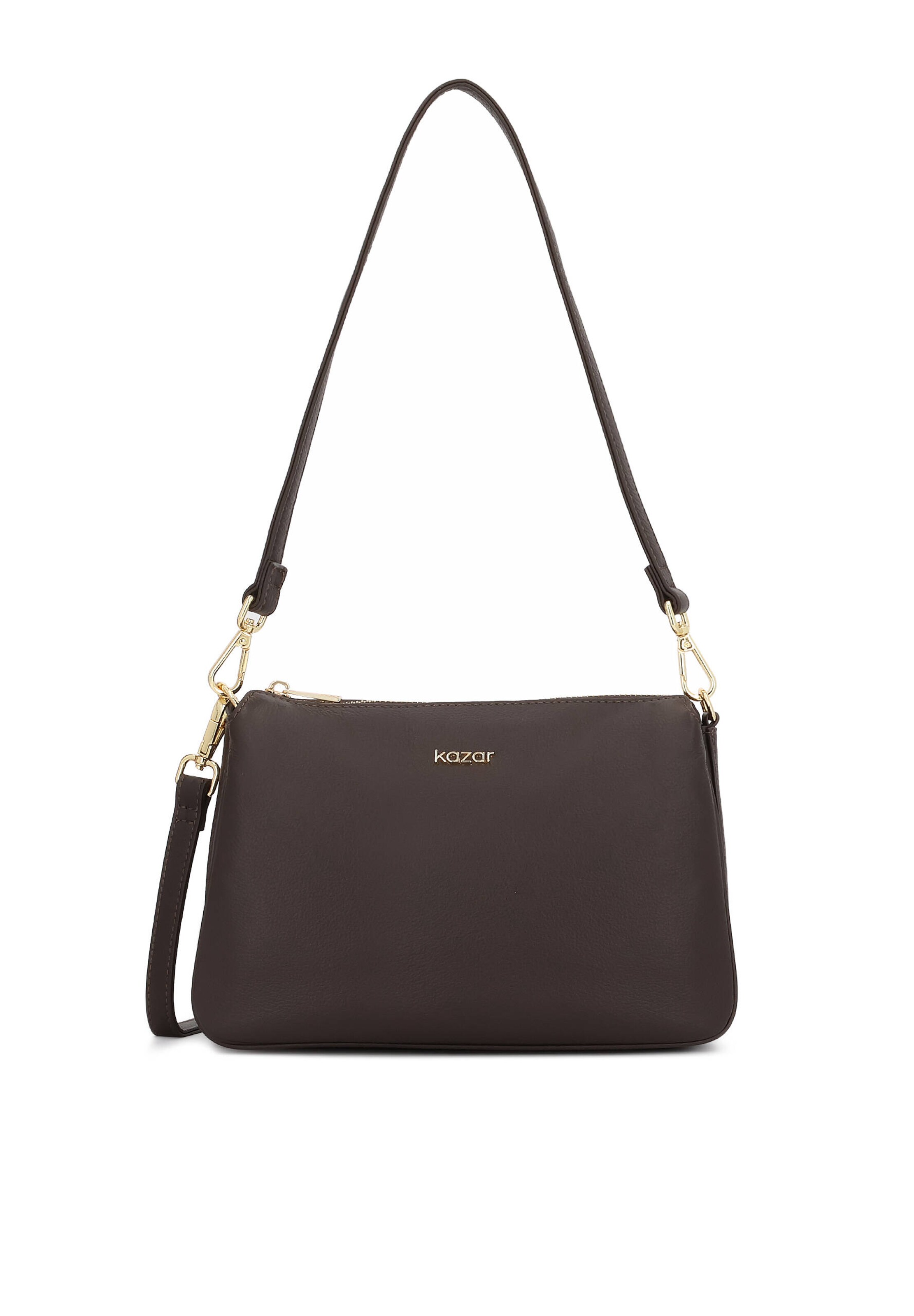 Kazar Torba za čez ramo | rjava barva: sprednja stran