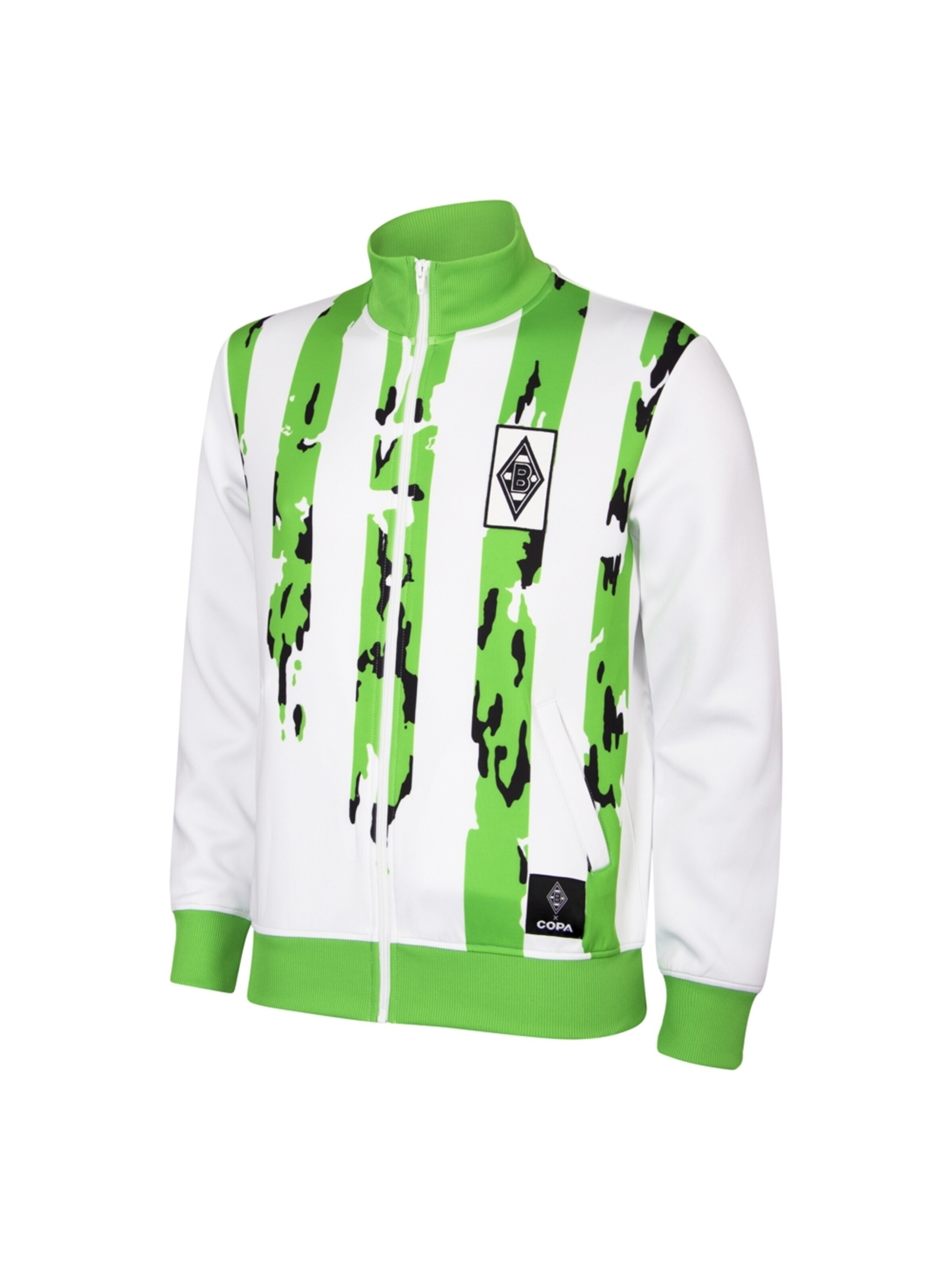 COPA FOOTBALL Sportjas 'Borussia Mönchengladbach 1995 Retro voetbaljack' in S in de kleur Wit, Productweergave