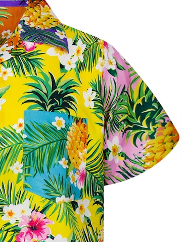 King Kameha Regular Fit Hemd 'Pineapple Flowers'‌‌‌‌‌‌‌ in Mischfarben