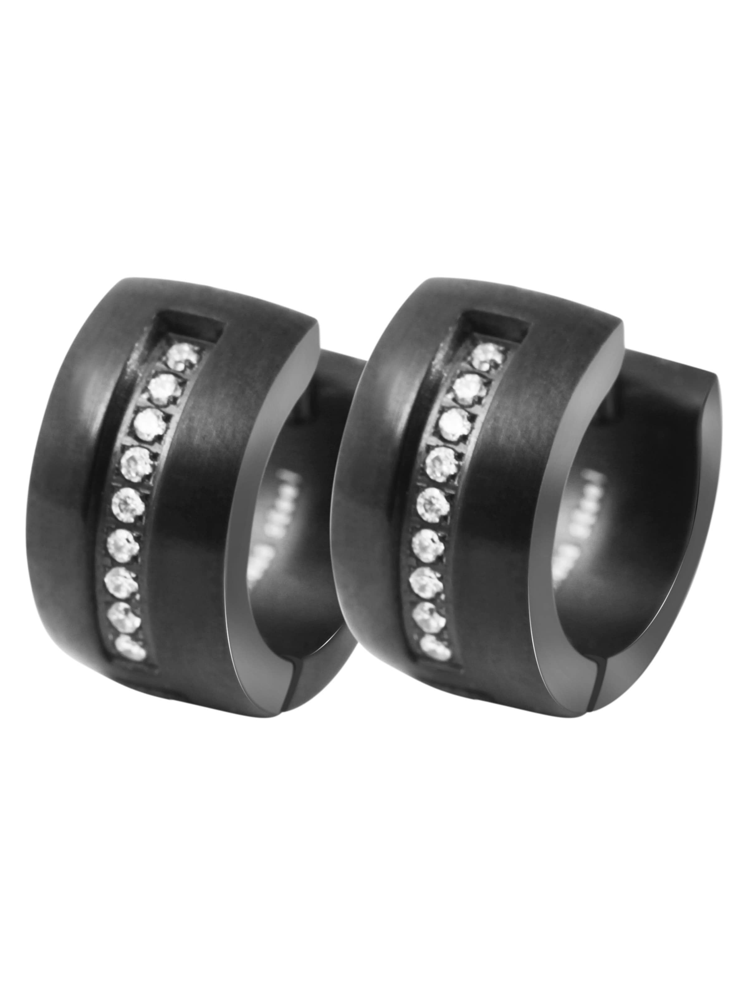 Akzent Earrings 'Manila, langlebig' in Black: front