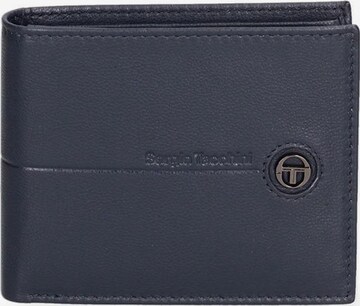 Portamonete 'Portafoglio Uomo Vera Pelle Sergio Tacchini Compatto 11x9 cm' di Sergio Tacchini in blu: frontale