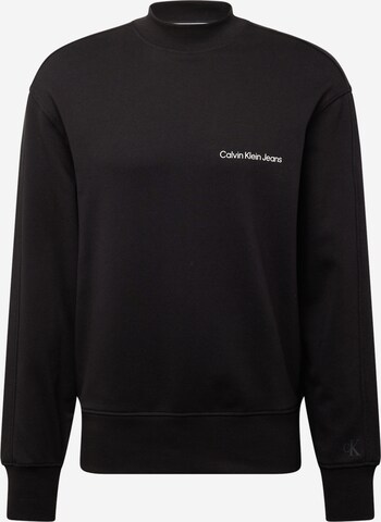 Calvin Klein Jeans Sweatshirt 'INSTITUTIONAL' in Black: front