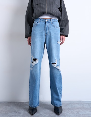 Wide Leg Jean 'COLUMN' TOPSHOP en bleu : devant