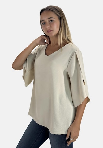 Elara Blouse in Beige