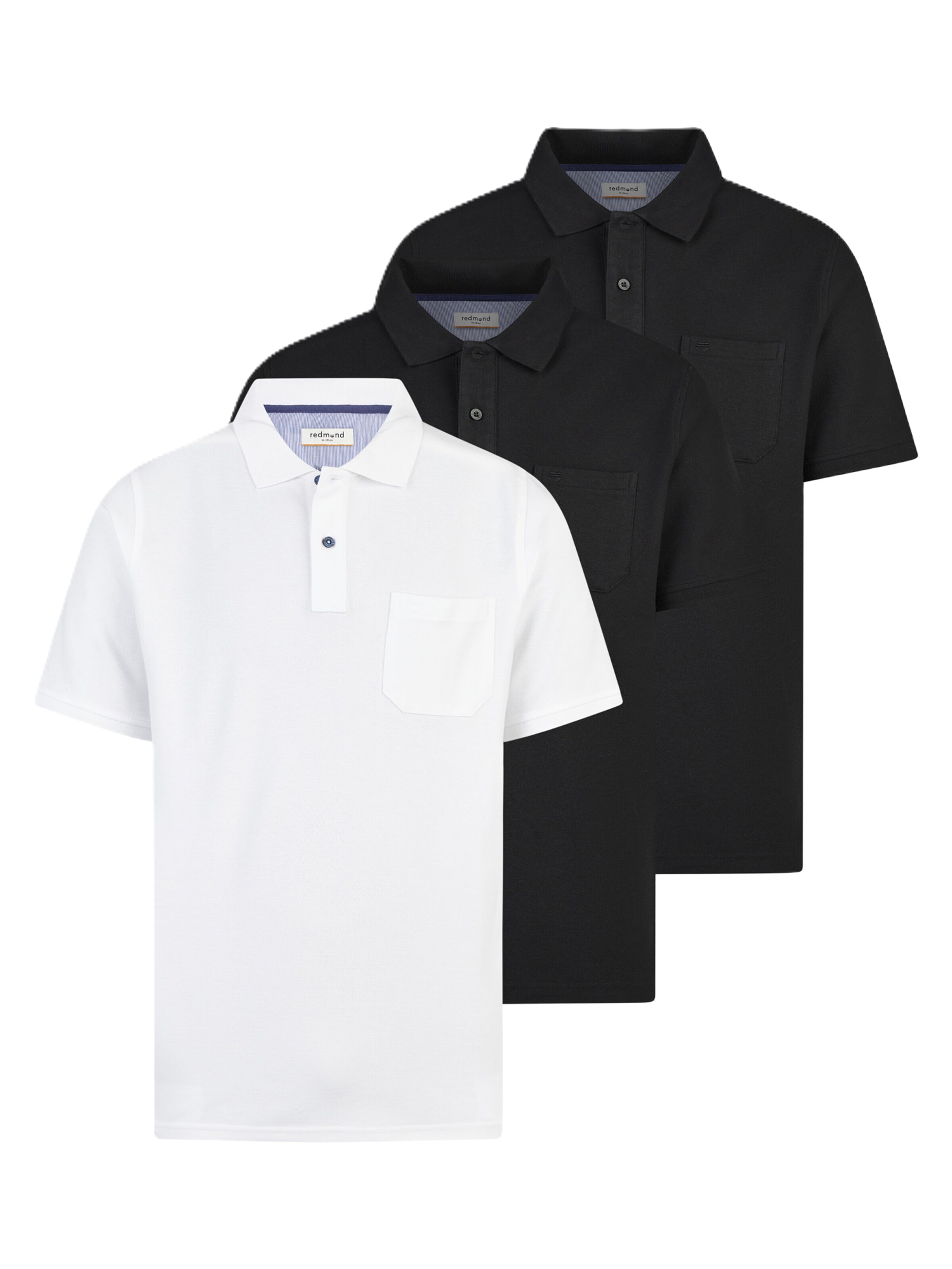 redmond Shirt 'Basic' in S in schwarzmeliert, Produktansicht