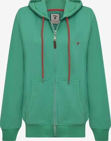 DENIM CULTURE Sweat jacket 'Arely' in Green: front