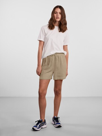 PIECES Loose fit Pants 'Stina' in Beige