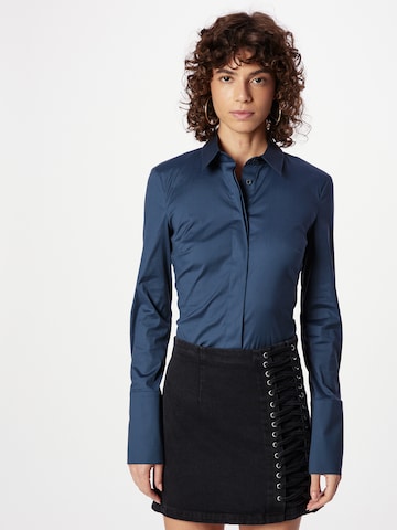 PATRIZIA PEPE Blouse Bodysuit in Blue: front