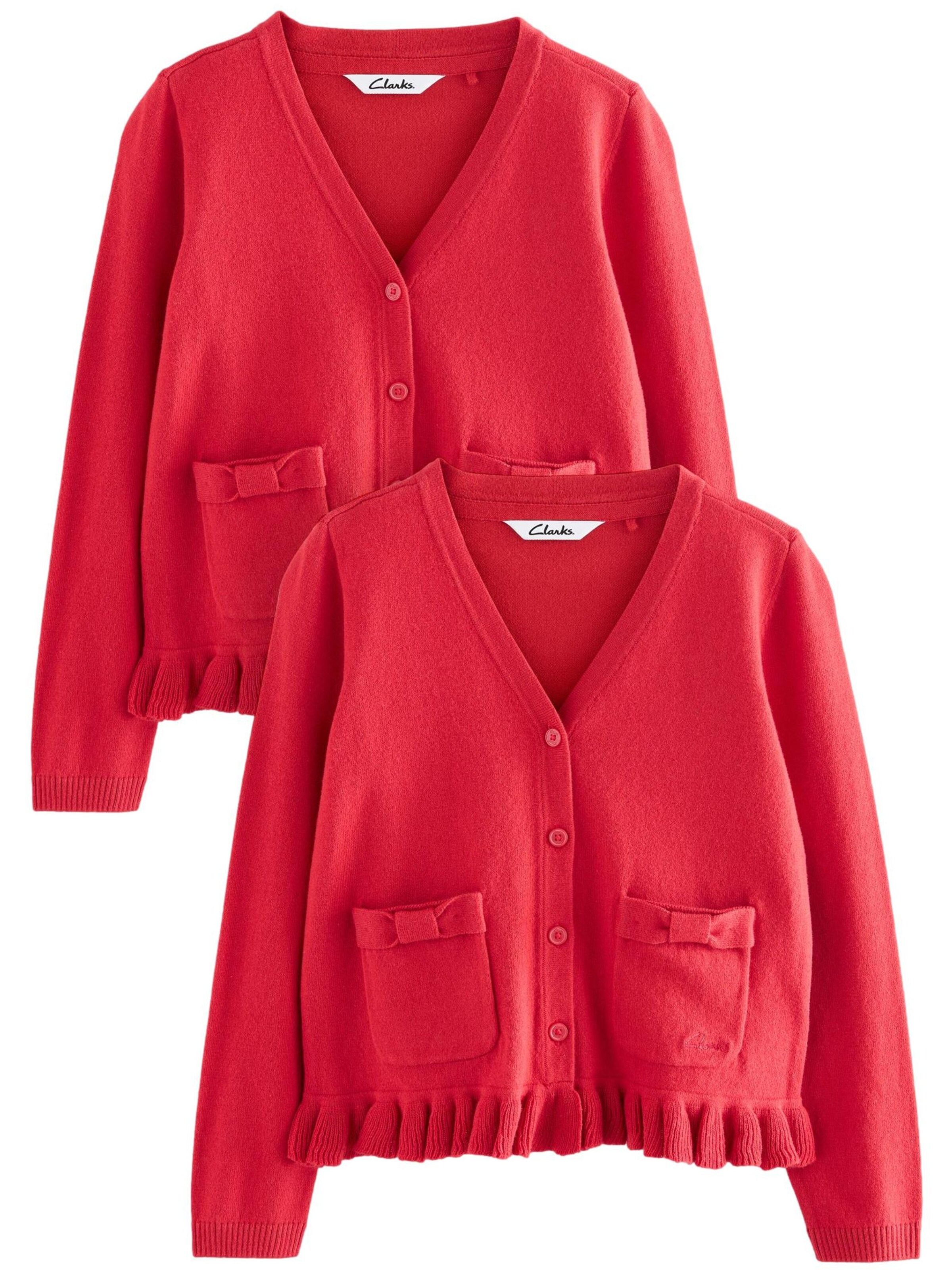 CLARKS Kardigan – červená: přední strana