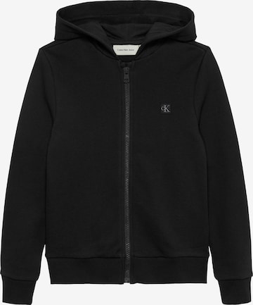 Calvin Klein Jeans Sweatvest in Zwart: voorkant