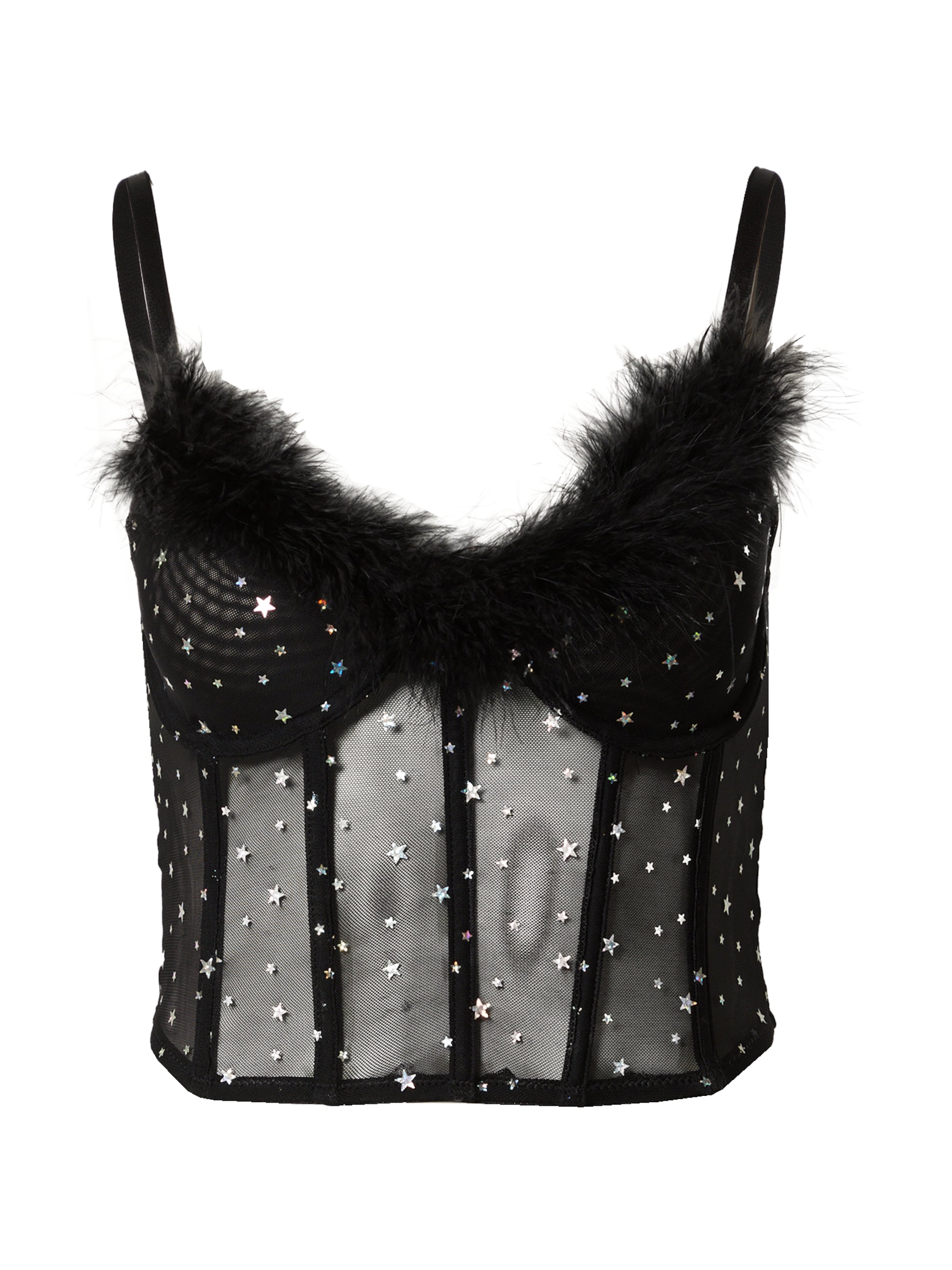 juoda Nasty Gal Korsetas: priekis