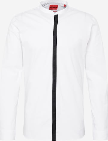 HUGO Slim fit Button Up Shirt 'Enrique' in White: front