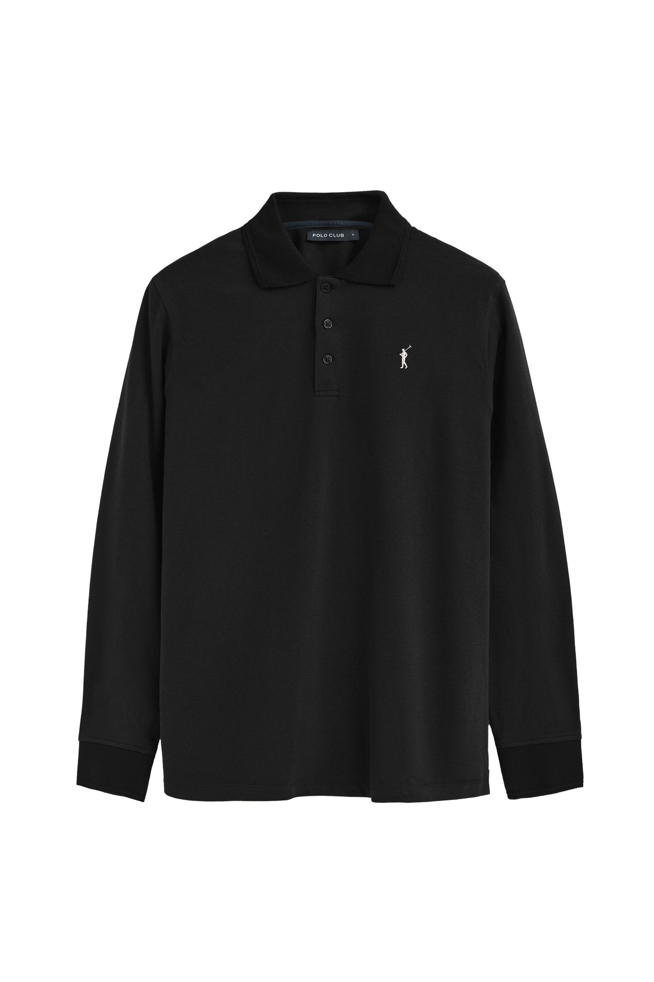 Polo Club Poloshirt in Schwarz: Vorderseite