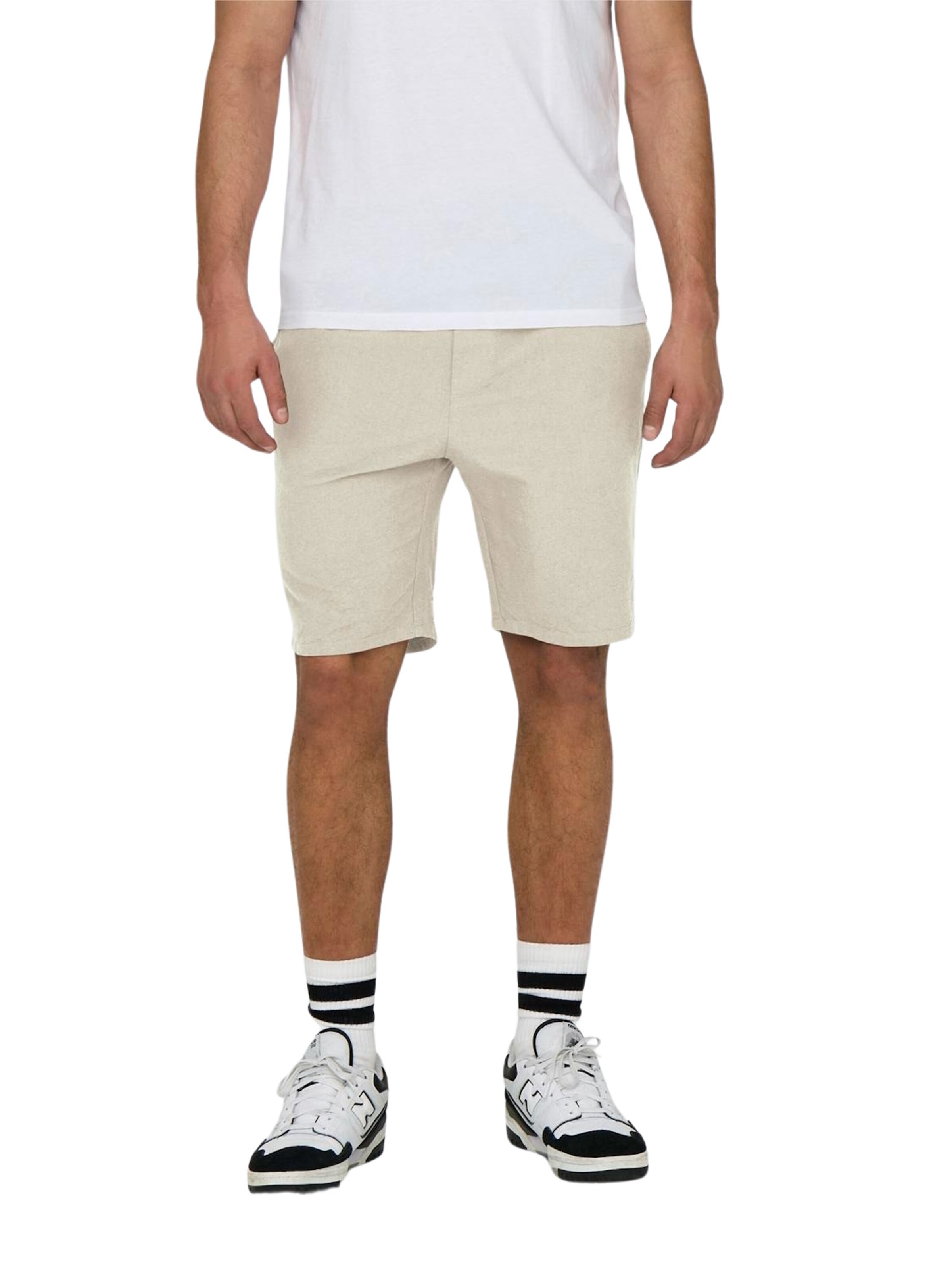 Only & Sons Loosefit Broek 'Live' in Beige: voorkant