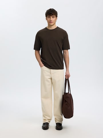 SELECTED Pulóver 'SLHTORINO' - barna