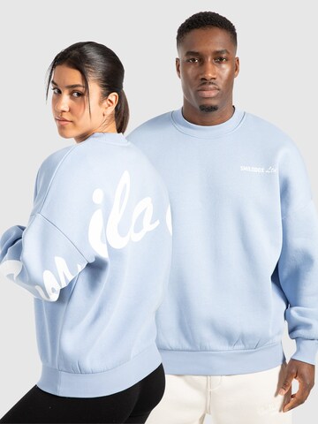 Smilodox Sweatshirt ' Liquid Brail ' in Blue: front