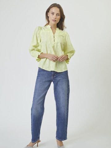 Chemisier ' Emma ' co'couture en jaune