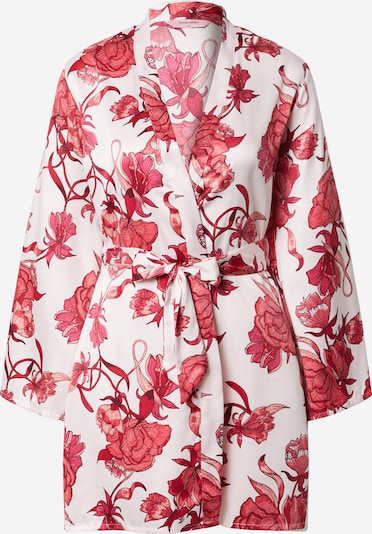 Hunkemöller Morgenmantel 'Zinnia' in pink / eosin / weiß, Produktansicht