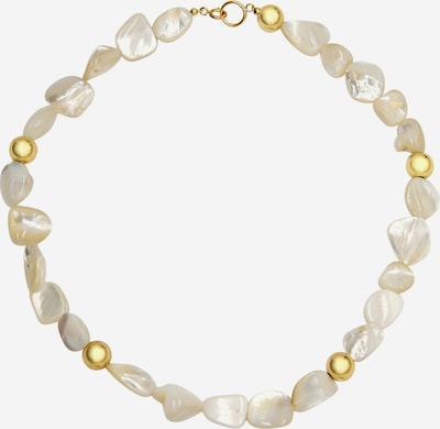 Gemshine Kette 'Zuchtperlen Perlmutt' in gold / perlweiß, Produktansicht
