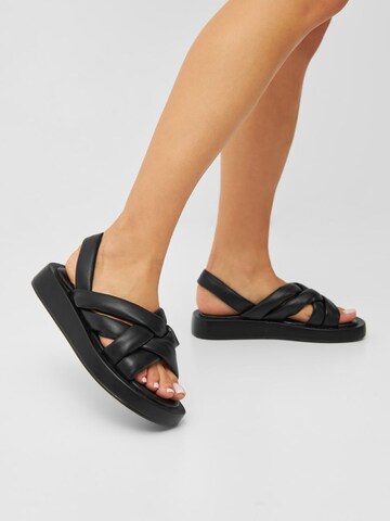 Bianco Strap Sandals 'DORA' in Black