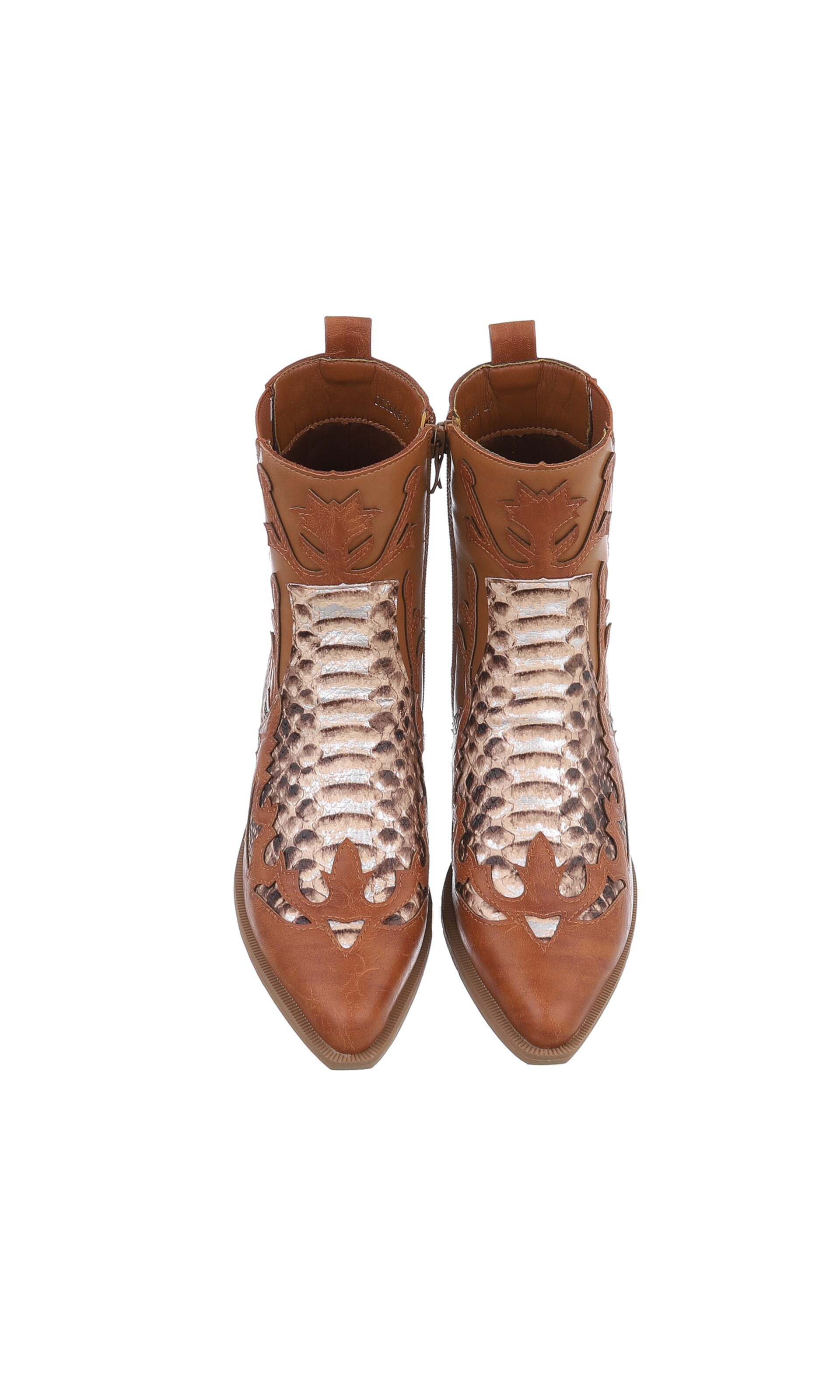 Ital-Design Cowboystiefel in Beige