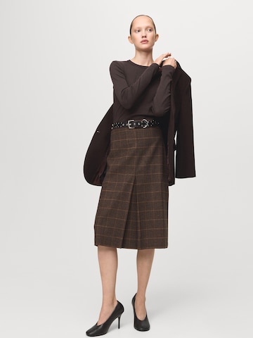 MANGO Tričko 'ENI' - Hnedá