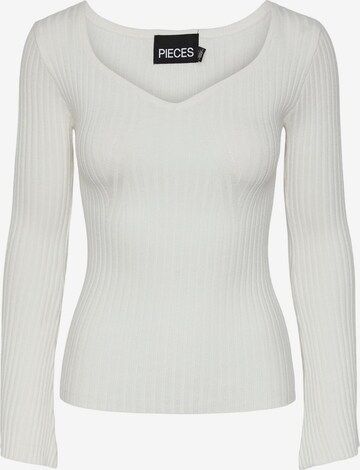 PIECES Sweater 'ALLISON' in White: front