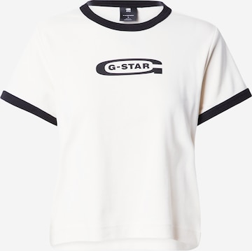 Maglietta di G-Star RAW in bianco: frontale