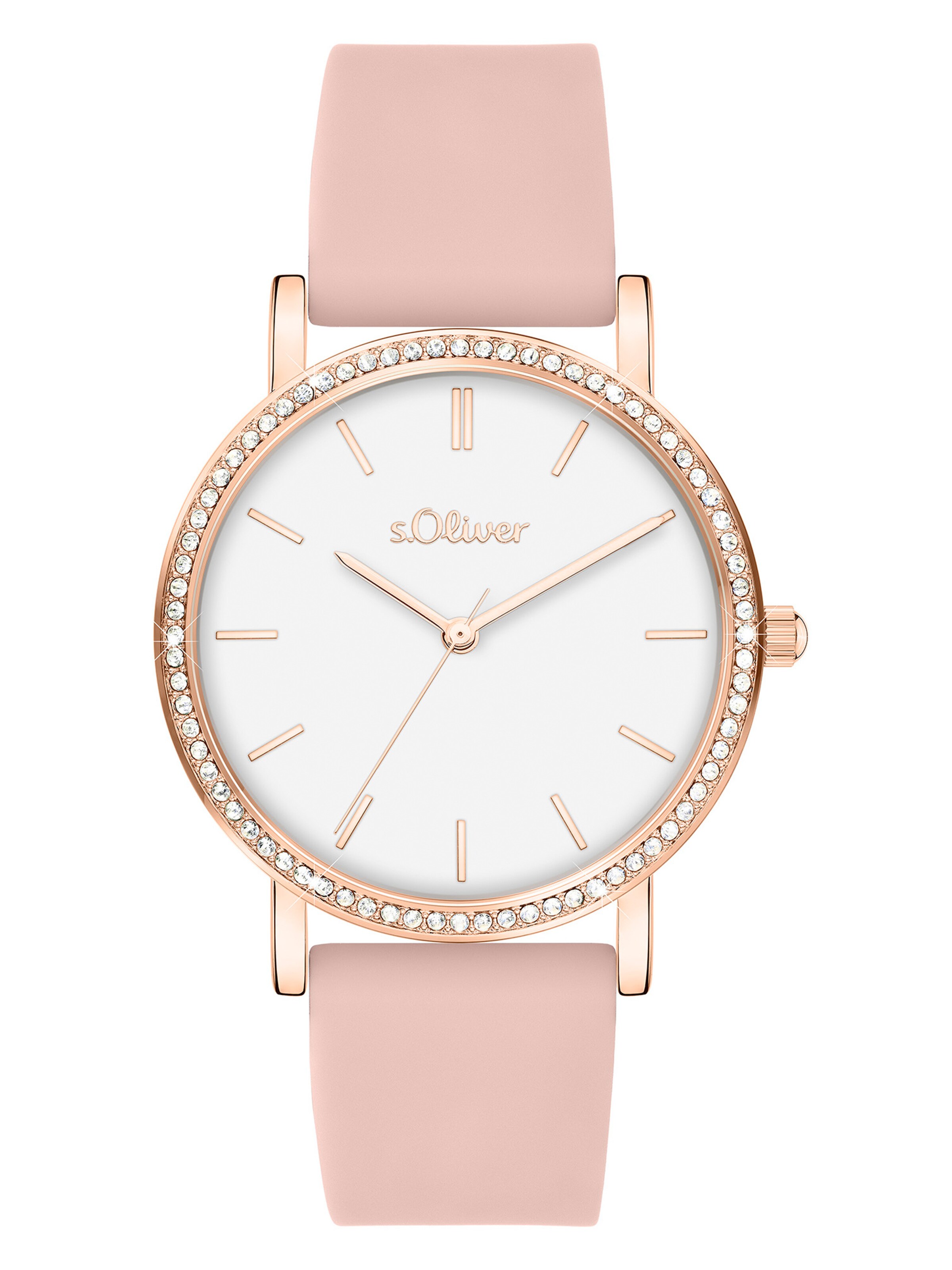 s.Oliver Analog Watch in Pink: front
