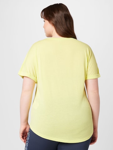 Only Play Curvy Performance Shirt 'FREI' in Yellow