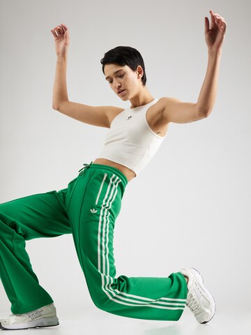 Wide Leg Pantalon 'Adicolor 70S Montreal' ADIDAS ORIGINALS en vert