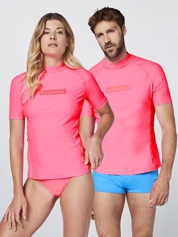 CHIEMSEE Regular fit Performance Shirt 'Awesome' in Pink: front