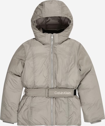 Calvin Klein Jeans Демисезонная куртка в Серый: спереди
