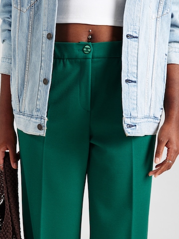 SAMOON Wide Leg Hose in Grün
