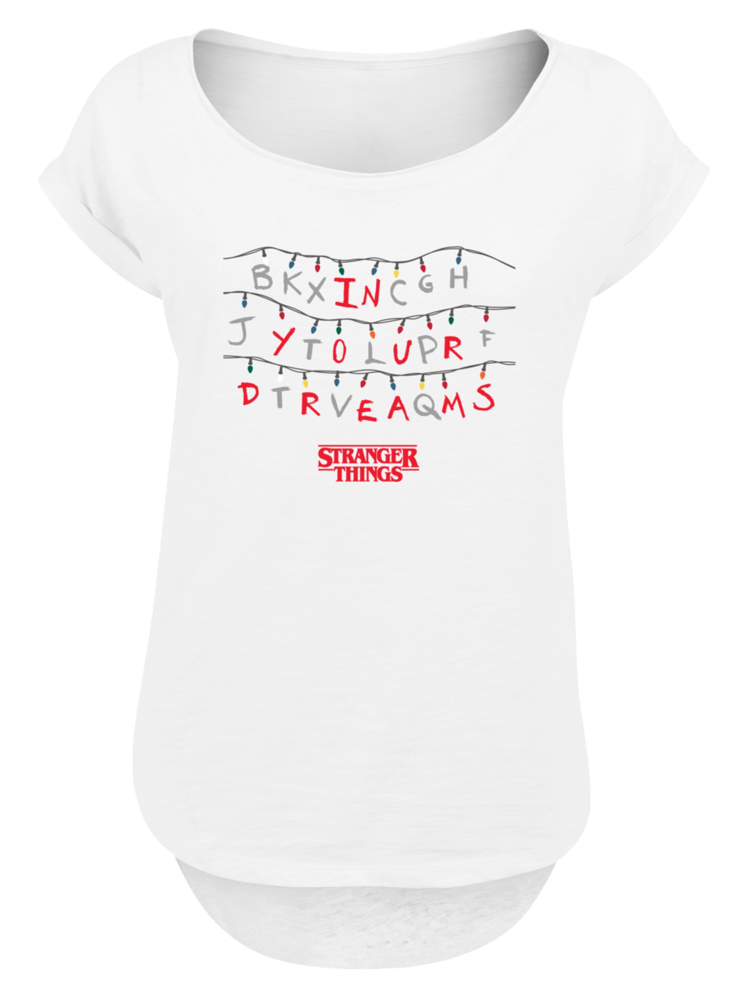 F4NT4STIC Shirt 'Stranger Things In Your Dreams Netflix TV Series' in White: front