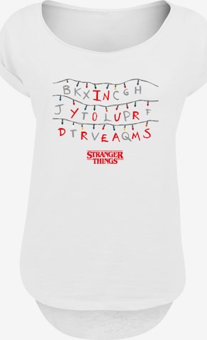 F4NT4STIC Shirt 'Stranger Things In Your Dreams Netflix TV Series' in Wit: voorkant