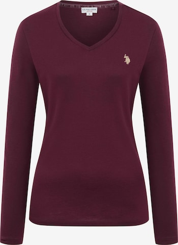 T-shirt U.S. POLO ASSN. en violet : devant
