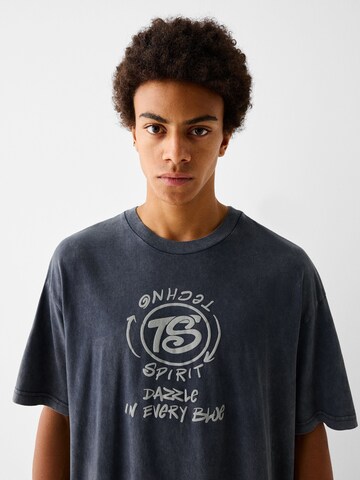 Bershka Koszulka w kolorze czarny