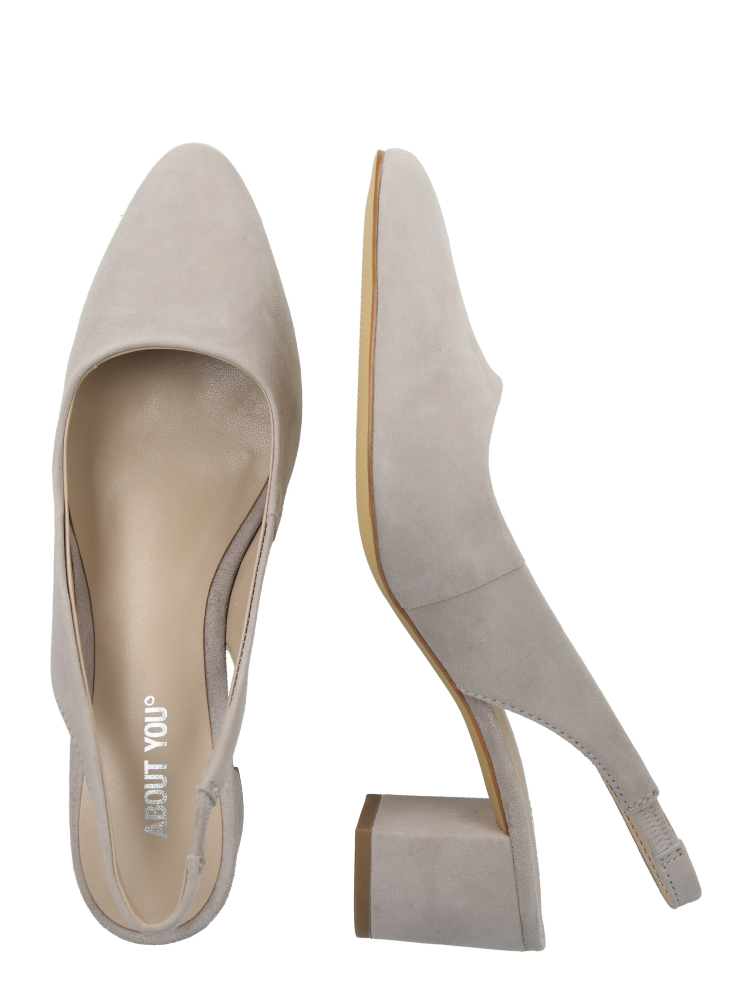 ABOUT YOU Lahtise kannaosaga kontsakingad 'Aurelia', värv hall