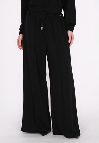 Wide leg Pantaloni di DreiMaster Klassik in nero: frontale