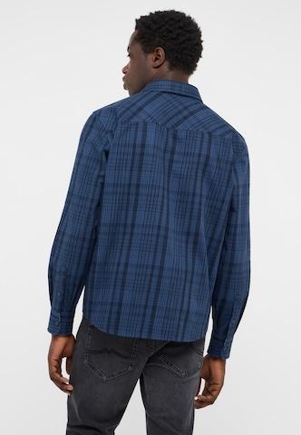 MUSTANG Regular fit Button Up Shirt ' Style Elmore ' in Blue